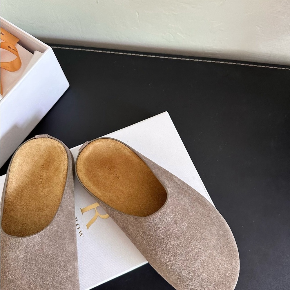 The row Tan Suede Slip-On Slippers - Picture 3 of 4
